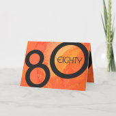 オレンジ80 Decade誕生日 カード (正面)