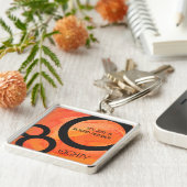 オレンジ80 Decade誕生日 キーホルダー (側面)