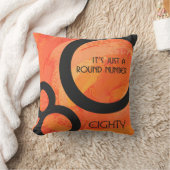 オレンジ80 Decade誕生日 クッション (ブランケット)