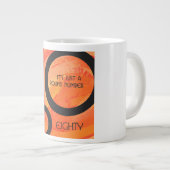 オレンジ80 Decade誕生日 ジャンボコーヒーマグカップ (正面右)