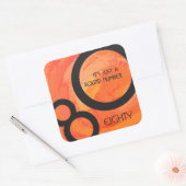 オレンジ80 Decade誕生日 スクエアシール (封筒)