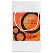 オレンジ80 Decade誕生日 スモールペーパーバッグ (裏面)