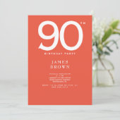 オレンジ90歳の誕生日パーティー 招待状 (スタンド正面)