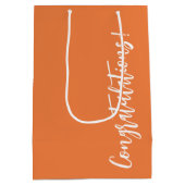 オレンジ おめでとう ミディアムペーパーバッグ (裏面)