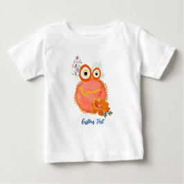 オレンジ かわいい リトル ガイズ コレクション カスタム テキスト ベビーTシャツ