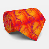 オレンジ（ばちゃばちゃ）跳ねるの螺線形のタイ ネクタイ (ロール)