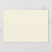 オレンジ アイス フローラル ガーデン ウェディング レセプション カード (裏面)