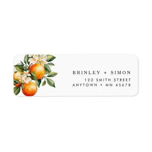 オレンジ アドレス ラベル シトラス カットー クライメンティン (正面)