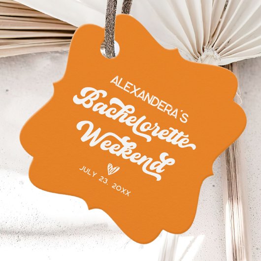 オレンジ アペロール スプリッツ ブライズメイドパーティー フェイバータグ