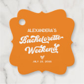 オレンジ アペロール スプリッツ ブライズメイドパーティー フェイバータグ (正面)