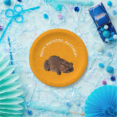 オレンジ・アメリカン・トッドの写真パーソナライズされた ペーパープレート (パーティー)