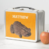 オレンジ・アメリカン・トッドの写真パーソナライズされた メタルランチボックス (インサイチュ)