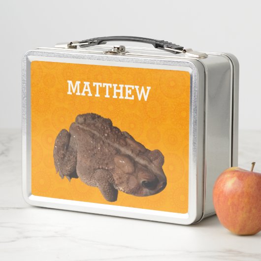 オレンジ・アメリカン・トッドの写真パーソナライズされた メタルランチボックス (インサイチュ)