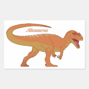 オレンジ・アロサウルス右 長方形シール