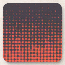 オレンジ、アーバンモダンハーフトーンドットのパターンデザイン