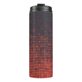 オレンジ、アーバンモダンハーフトーンドットのパターンデザイン タンブラー