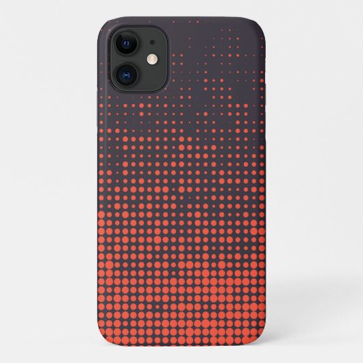 オレンジ、アーバンモダンハーフトーンドットのパターンデザイン Case-Mate iPhoneケース (裏面)