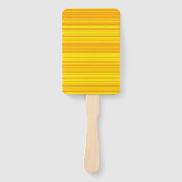 オレンジ+イエローのストライプ ハンドファン