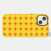 オレンジ＋イエローのパターン iPhoneケース (裏面横)