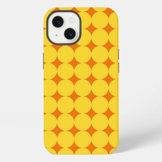 オレンジ＋イエローのパターン iPhoneケース (裏面)