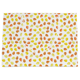 オレンジ&イエローウォーターカラーイースターエッグ ラージペーパーバッグ