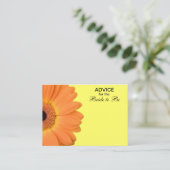 オレンジ&イエローガーベラデイジーアドバイスのための花嫁 アドバイスカード (スタンド正面)
