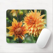 オレンジ&イエローダリアフラワーズアットウィズリーガーデンズ マウスパッド (マウス)