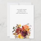 オレンジ&イエローフローラフレンドシップリース 招待状 (裏面)