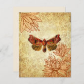 オレンジ&イエローヴィンテージモススクラップブック紙 (正面/裏面)