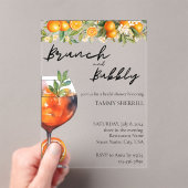 オレンジ イタリアン アペロール スプリッツのブランチ アクリル招待状 (インサイチュ (ポータブル))