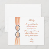 オレンジ インフィニティ ウェディング メイド オブ オナー カード (正面/裏面)