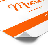 オレンジ エッジ アブストラクト ちぎれた写真 卒業 ポスター (角)