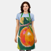 オレンジ エプロン (着用した状態)