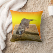 オレンジ、オッター、ラウンジクッション クッション (ブランケット)