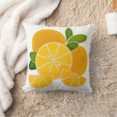 オレンジ、オレンジのスライス、柑橘類の果実 クッション (ブランケット)