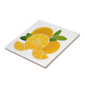 オレンジ、オレンジのスライス、柑橘類の果実 タイル (側面)