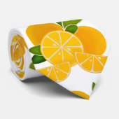 オレンジ、オレンジのスライス、柑橘類の果実 ネクタイ (ロール)