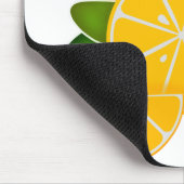 オレンジ、オレンジのスライス、柑橘類の果実 マウスパッド (コーナー)
