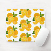 オレンジ、オレンジのスライス、柑橘類の果実 マウスパッド (マウス)