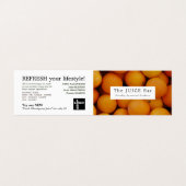 オレンジ、オーガニックジュースバー、詳細 名刺 (外部フラット)