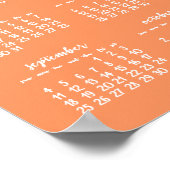 オレンジ カスタマイズ ポスター 年間カレンダー 2016 (角)