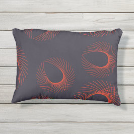オレンジ、カッコいいトレンディー、幾何学的な目の抽象化 アウトドアクッション