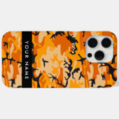 オレンジ カモフラージュ 名前入り オリジナルグッズ Case-Mate iPhoneケース (裏面 (横))