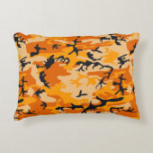 オレンジ・カモフラージュ、軍隊、陸軍 アクセントクッション (正面)