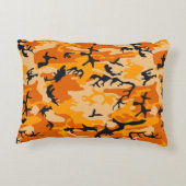 オレンジ・カモフラージュ、軍隊、陸軍 アクセントクッション (裏面)