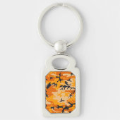 オレンジ・カモフラージュ、軍隊、陸軍 キーホルダー (正面)