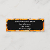 オレンジ・カモフラージュ、軍隊、陸軍 スキニー名刺 (正面)