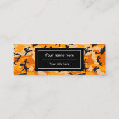 オレンジ・カモフラージュ、軍隊、陸軍 スキニー名刺 (裏面)