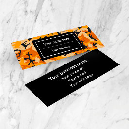 オレンジ・カモフラージュ、軍隊、陸軍 スキニー名刺