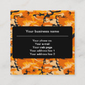 オレンジ・カモフラージュ、軍隊、陸軍 スクエア名刺 (正面)